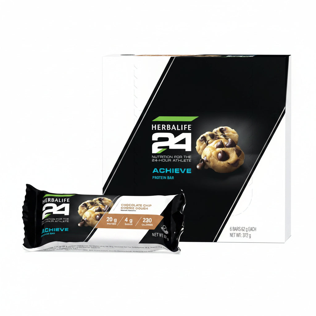 Achieve Protein Bar, Chocolate Chip Cookie Dough, 20g Protein, 6-Pack Box