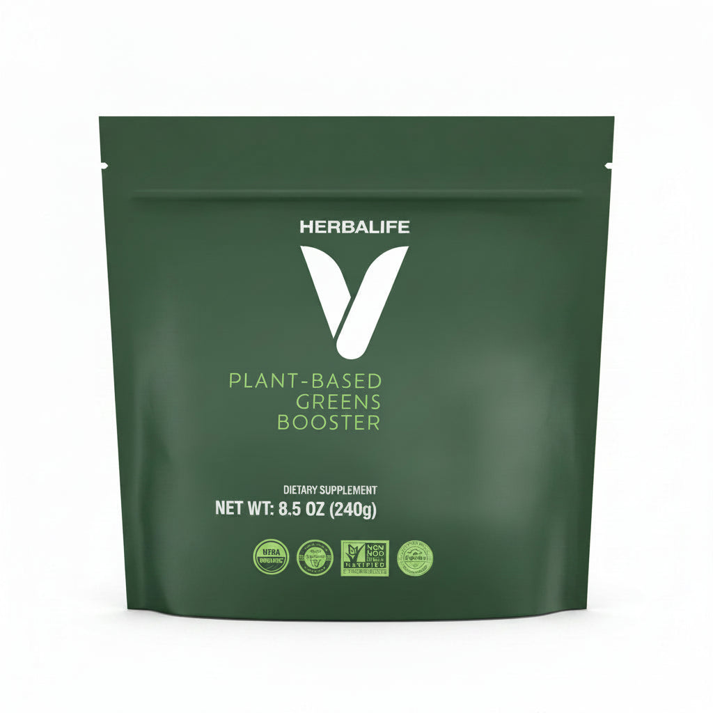 HERBALIFE V Plant-Based Greens Booster, Certified Organic Single-Serve Powder Packets