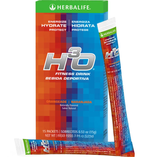 Herbalife H3O Fitness & Hydration Drink Mix – Orangeade (15 Packets)