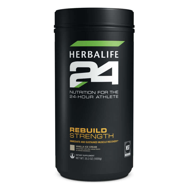 Herbalife24 Rebuild Strength Protein Powder, Vanilla Ice Cream, 24g Protein, 1000g - Viva Leaf