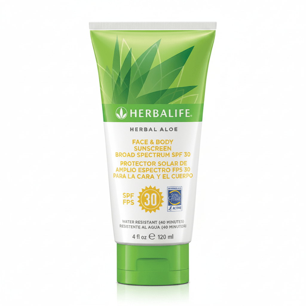 Herbalife Herbal Aloe Face and Body Mineral Sunscreen, Broad Spectrum SPF 30 - Viva Leaf