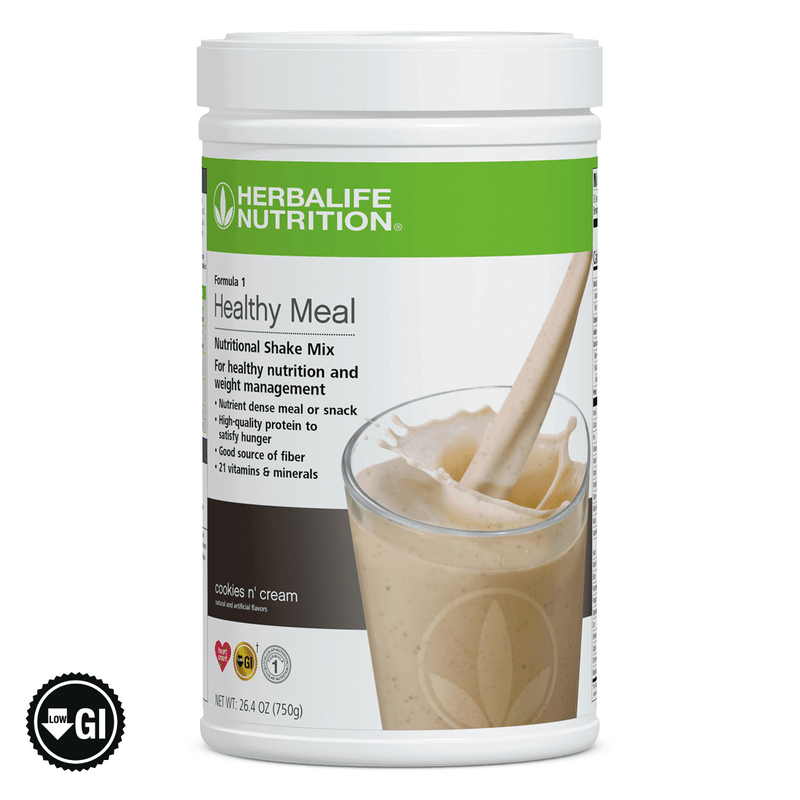 Herbalife Formula 1 Healthy Meal Nutritional Shake Mix, Meal Replacement Powder - Cookies 'n Cream (750 g) - Viva Leaf