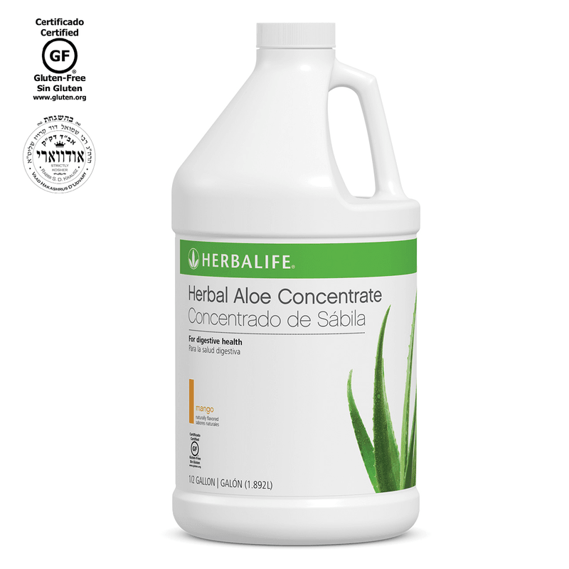 Herbalife Herbal Aloe Concentrate Mango Flavor - Digestive Support Liquid (1/2 Gallon) - Viva Leaf