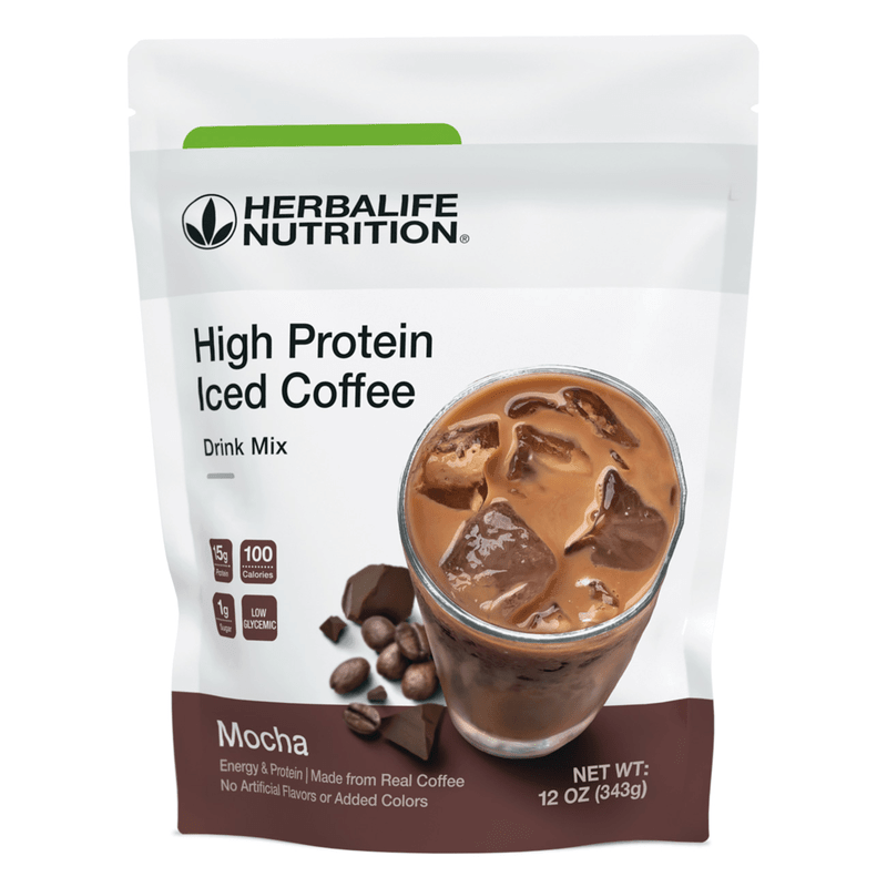 Herbalife® High Protein Iced Coffee Mocha | Real Coffee & Whey Protein Instant Powder Mix (15g Protein / 100 Calories) - Viva Leaf