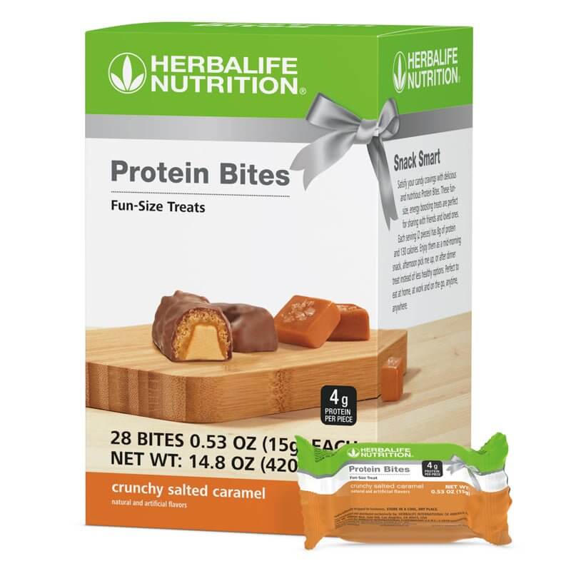 Herbalife® Protein Bites Crunchy Salted Caramel | High - Protein Guilt - Free Sweet & Salty Snack (65 Calories Per Piece) - Viva Leaf