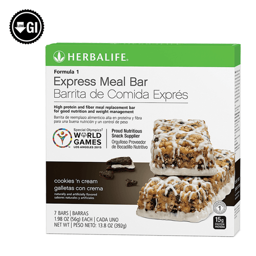 Herbalife Formula 1 Express Meal Bar – Cookies ’n Cream Protein Bar (On - The - Go Nutrition) - Viva Leaf