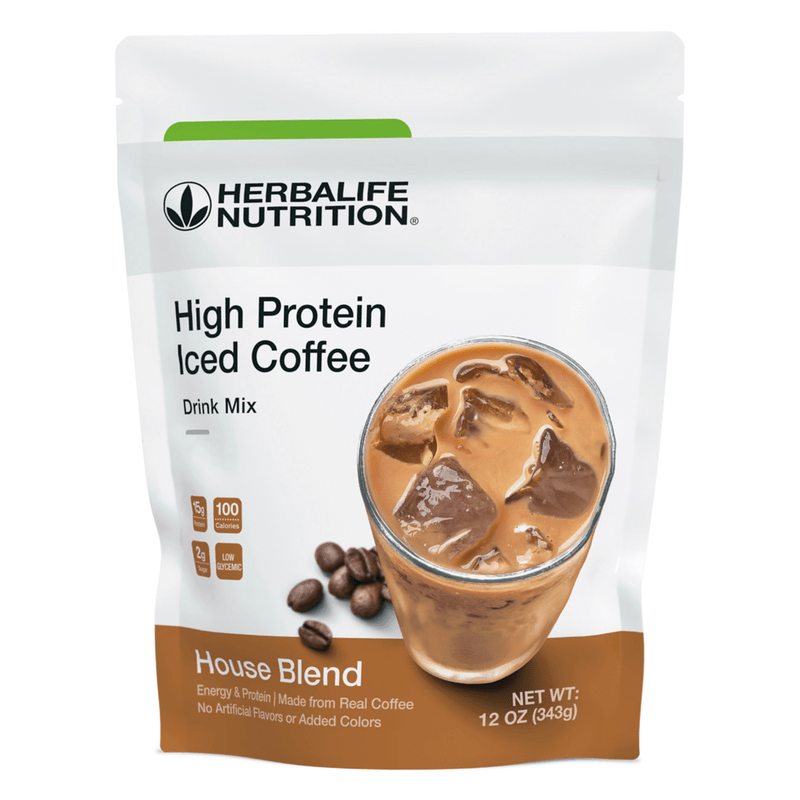 Herbalife® High Protein Iced Coffee House Blend | Real Coffee & Whey Protein Instant Powder Mix (15g Protein / 100 Calories) - Viva Leaf