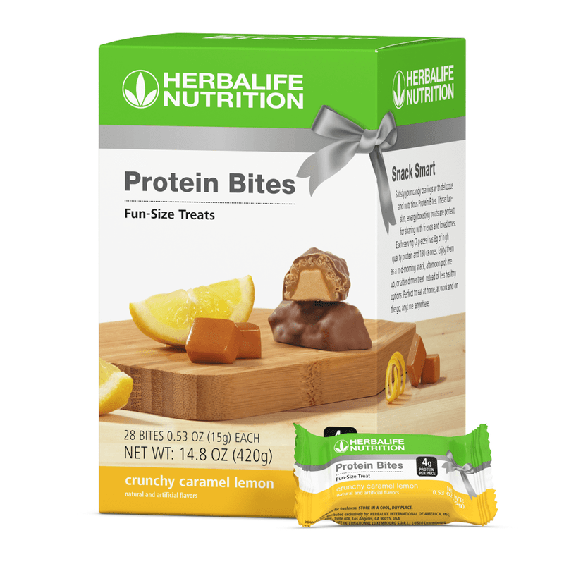 Herbalife® Protein Bites Crunchy Caramel Lemon | High - Protein Guilt - Free Citrus & Caramel Snack (65 Calories Per Piece) - Viva Leaf