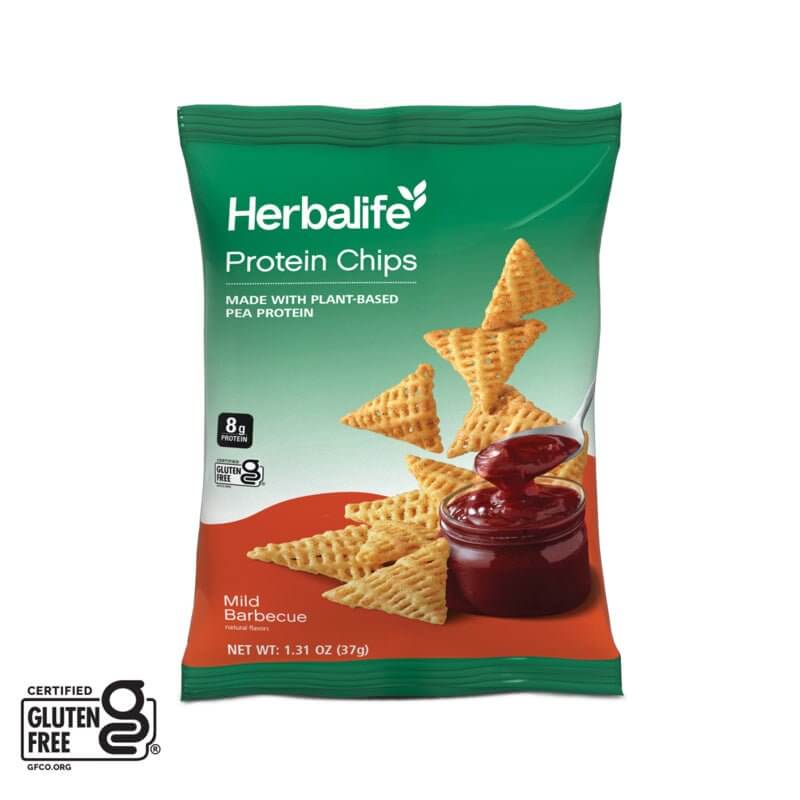 Herbalife® Protein Chips Mild Barbecue | Plant - Based Pea Protein Toasted Savory Snack (10 Count) - Viva Leaf