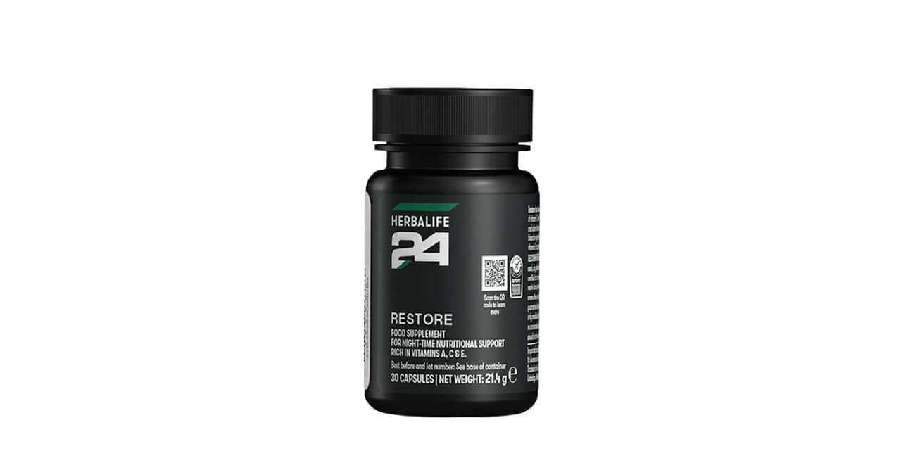 Herbalife24 Curcumin & Elderberry Night Wellness Formula – Antioxidant Daily Complex in a black bottle.