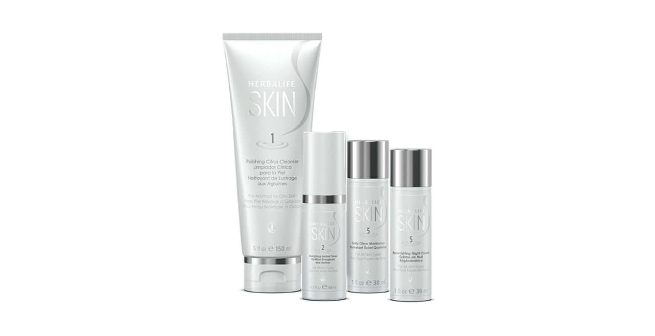 Herbalife Skin Basic Program – 4-Piece Daily Routine Set for Normal to Oily Skin